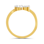 Graceful Three-Stone Diamond Ring