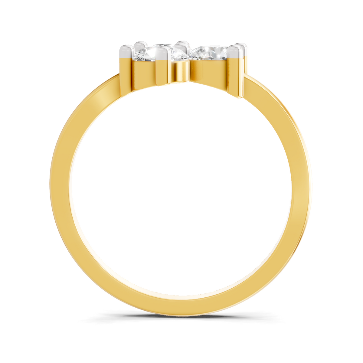 Graceful Three-Stone Diamond Ring