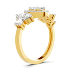 Graceful Pear Halo Diamond Ring