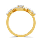 Graceful Pear Halo Diamond Ring