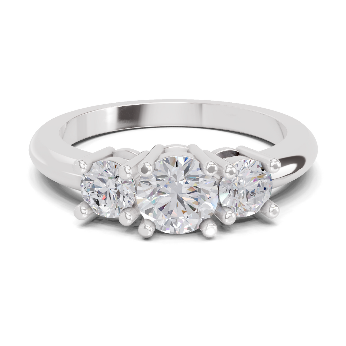 Luminous Promise Trinity Diamond Engagement Ring
