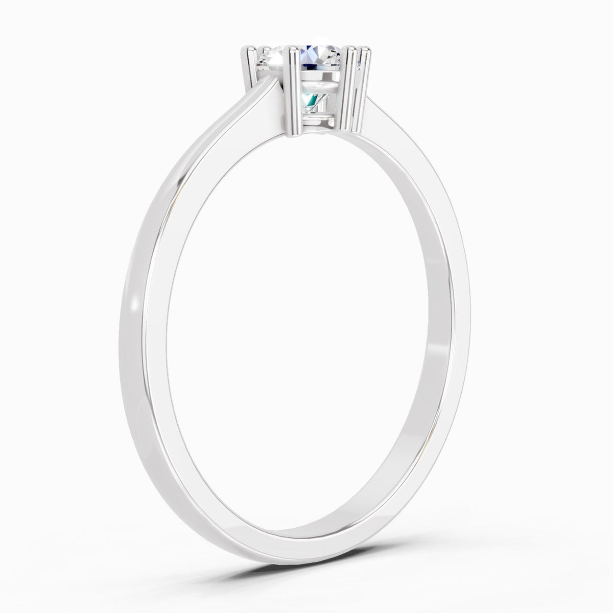 Graceful Round Solitaire Diamond Ring