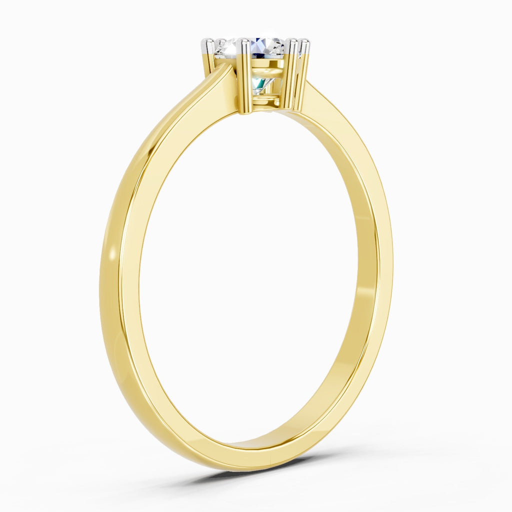 Graceful Round Solitaire Diamond Ring