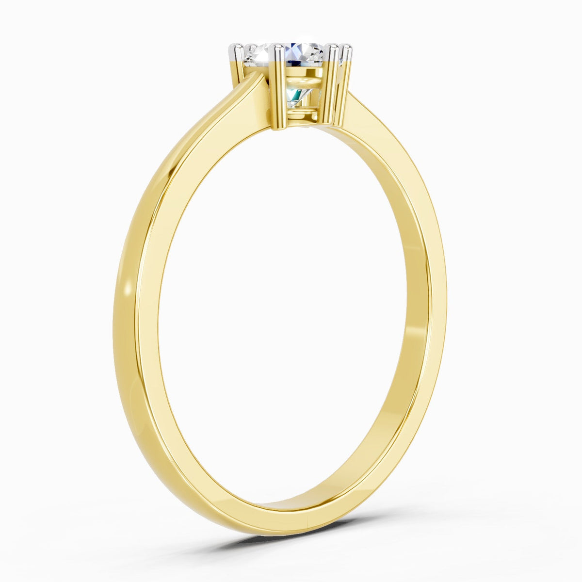 Graceful Round Solitaire Diamond Ring