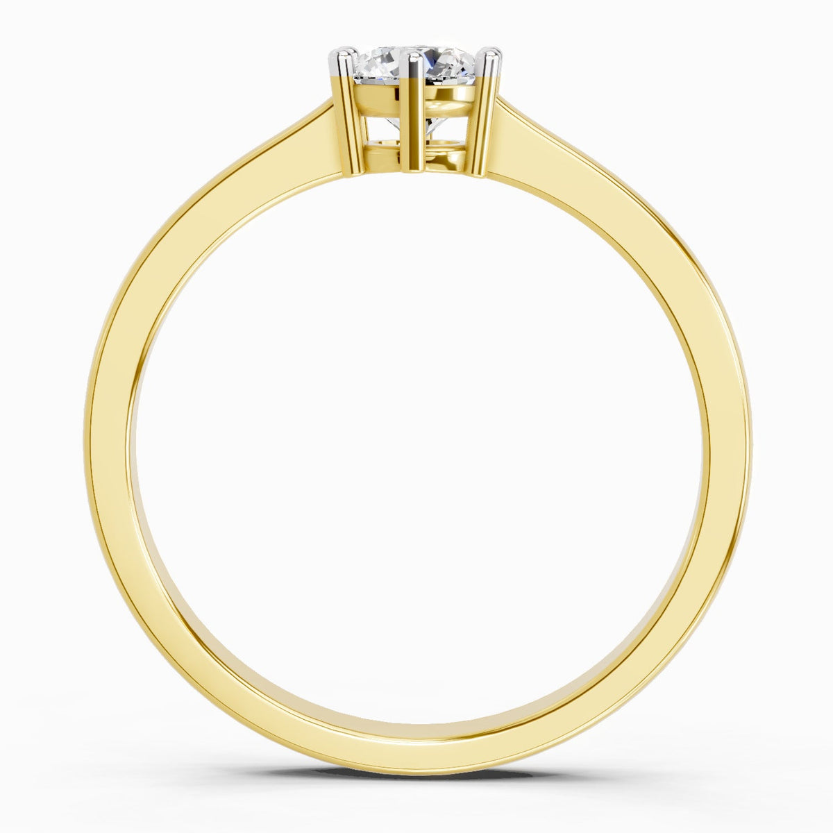 Graceful Round Solitaire Diamond Ring