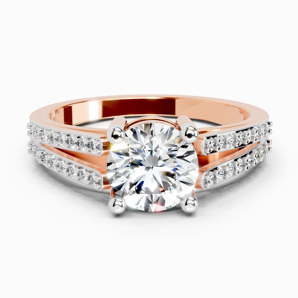 Exquisite Round Halo Diamond Ring