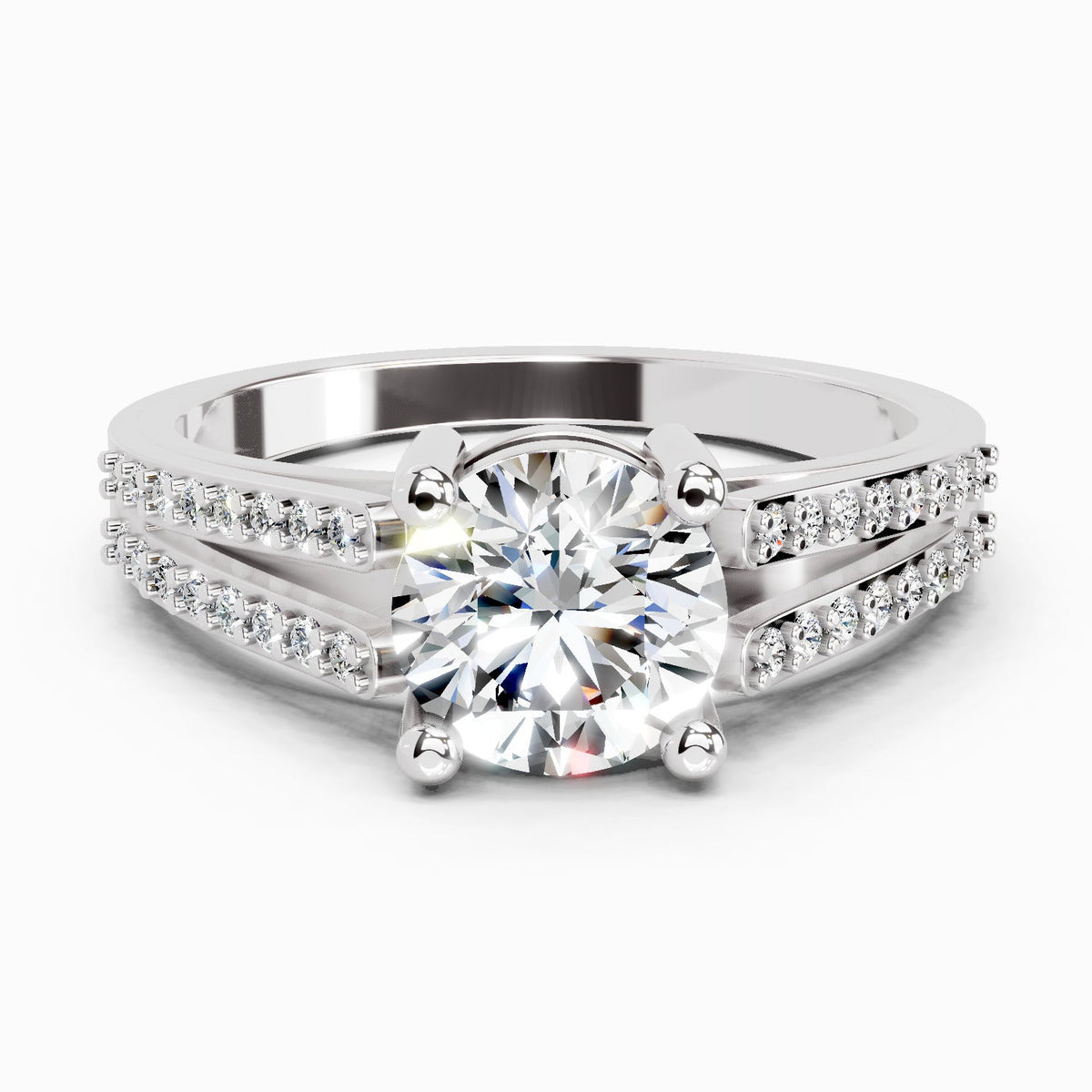 Exquisite Round Halo Diamond Ring