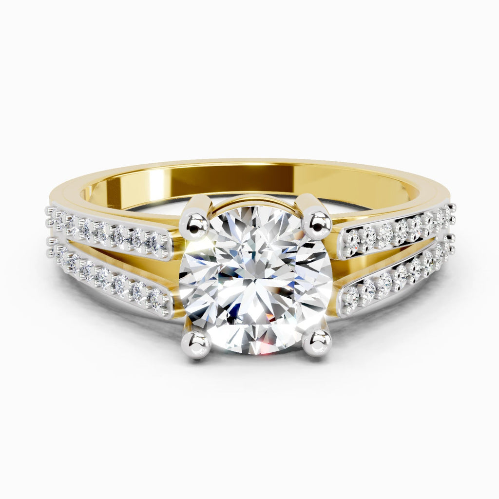 Exquisite Round Halo Diamond Ring