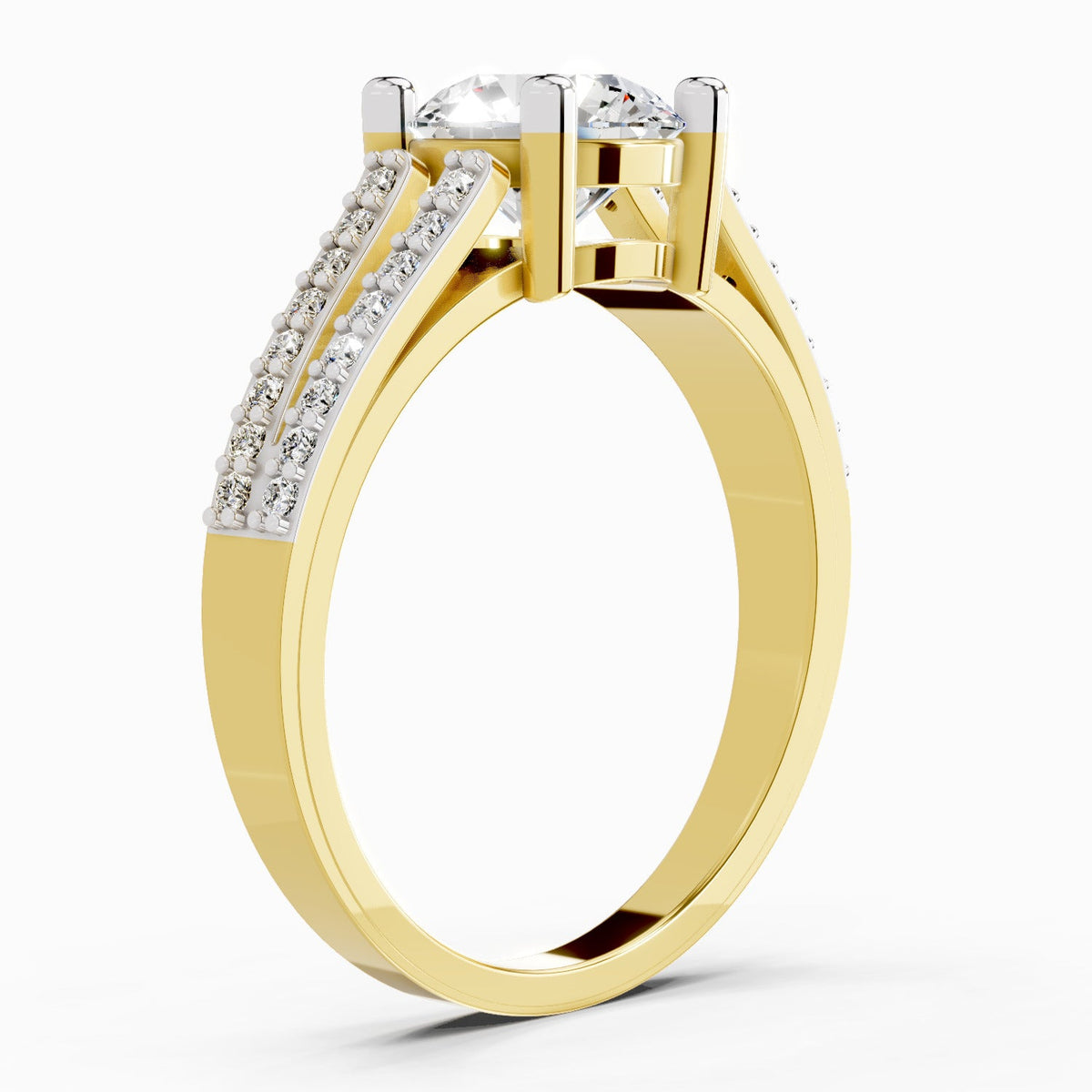 Exquisite Round Halo Diamond Ring