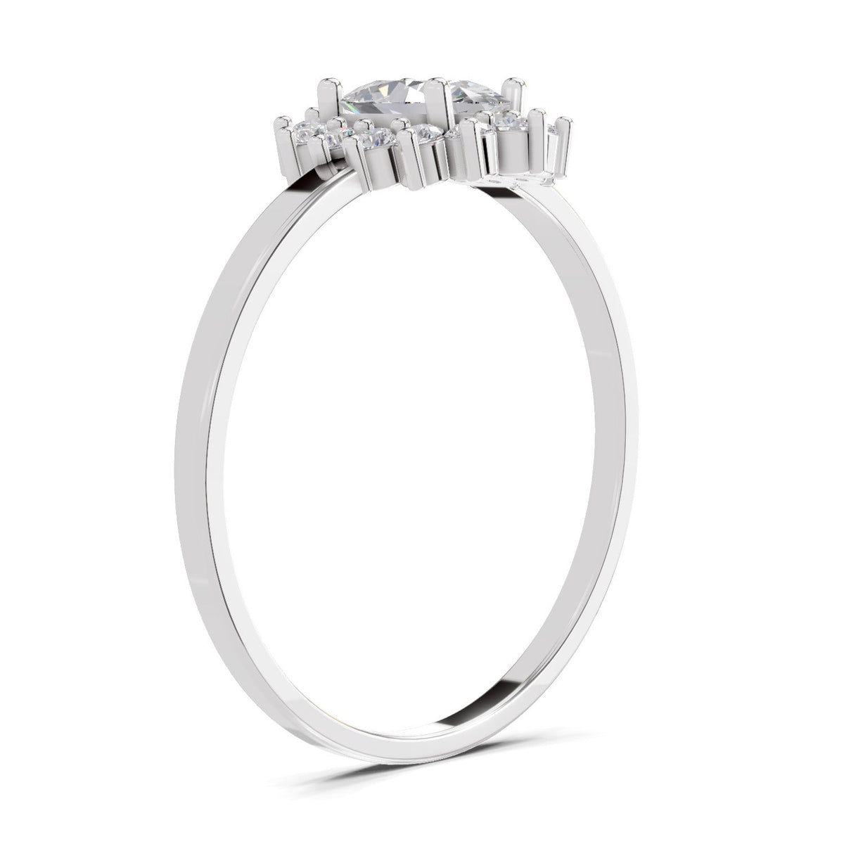 Dazzling Oval Halo Diamond Engagement Ring