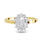 Dazzling Oval Halo Diamond Engagement Ring
