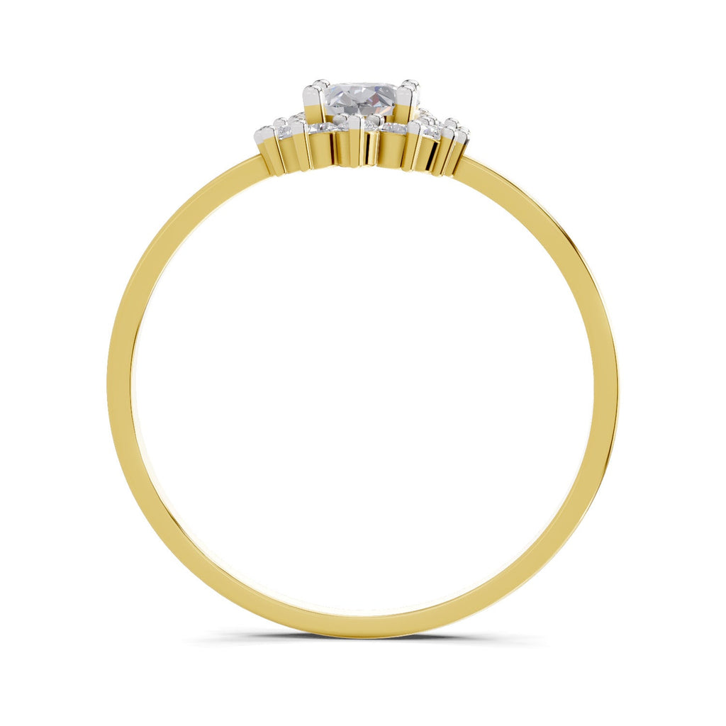 Dazzling Oval Halo Diamond Engagement Ring