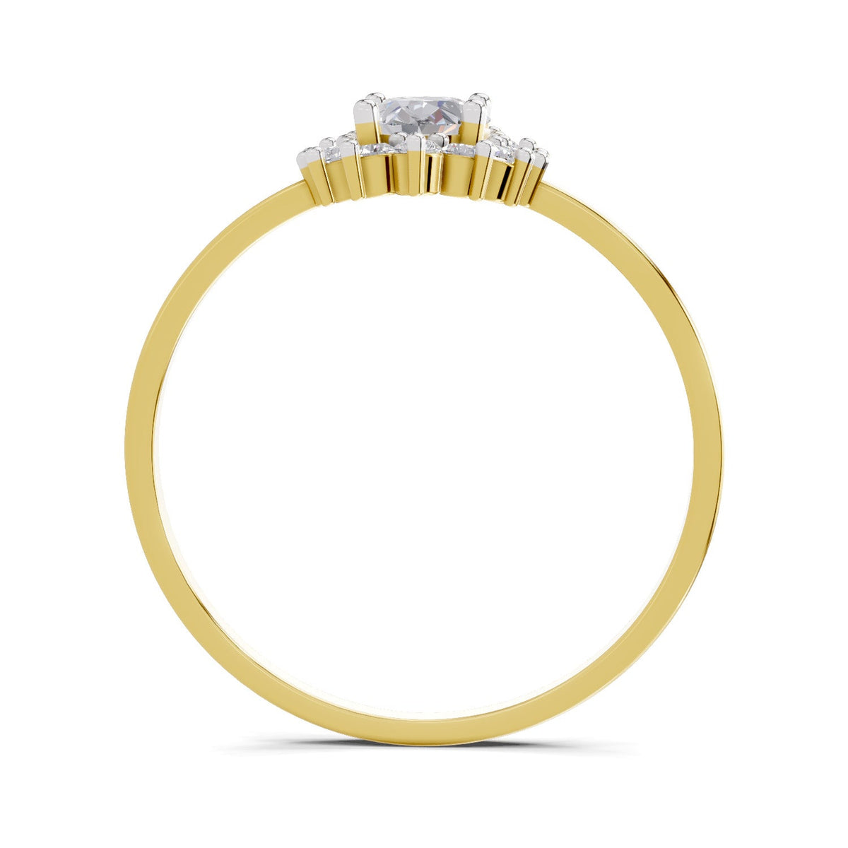 Dazzling Oval Halo Diamond Engagement Ring