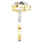 Gleaming Pear Halo Diamond Engagement Ring