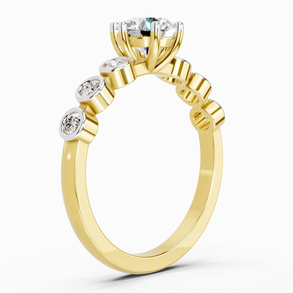 Timeless Round Bezel Diamond Band Ring