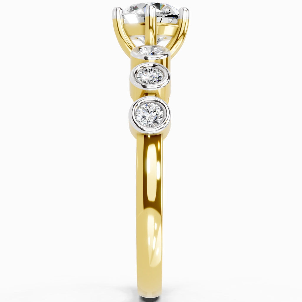 Timeless Round Bezel Diamond Band Ring