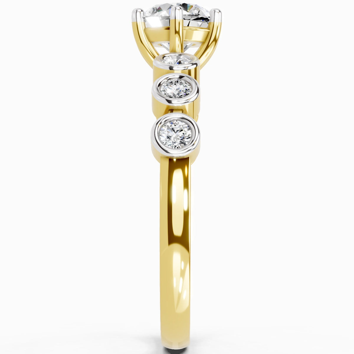 Timeless Round Bezel Diamond Band Ring