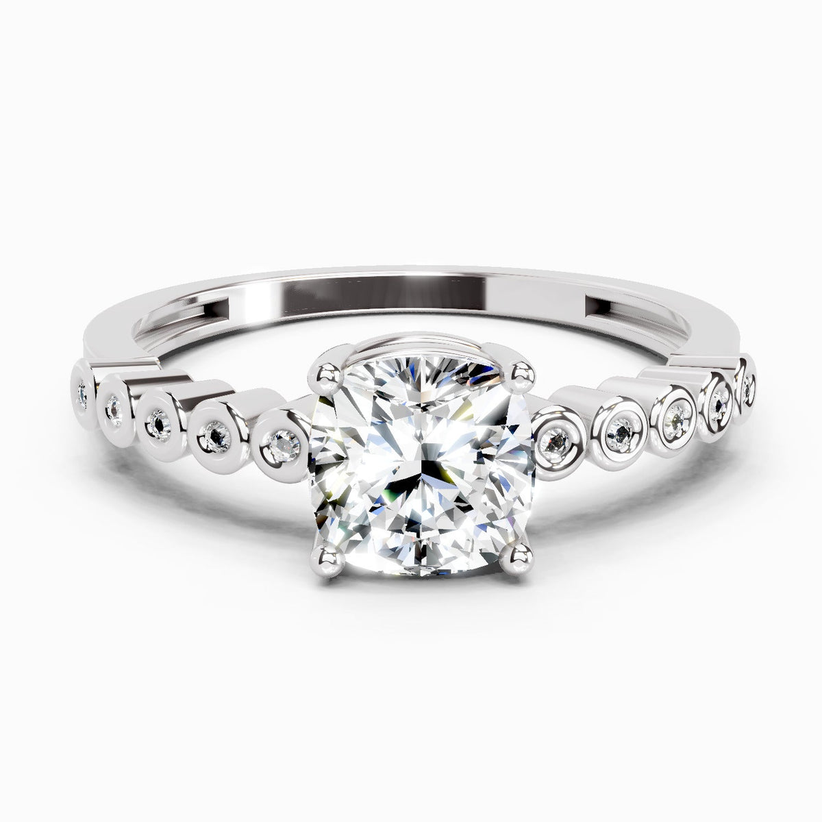 Captivating Cushion Diamond Engagement Ring