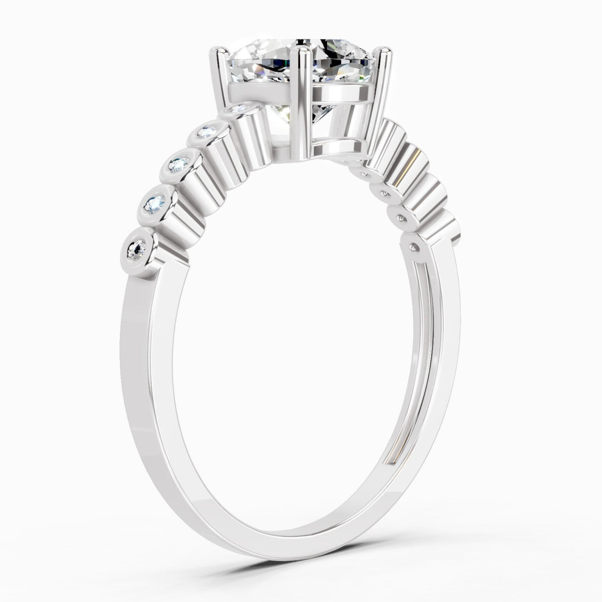 Captivating Cushion Diamond Engagement Ring