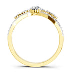 Refined Oval Crown Diamond Ring