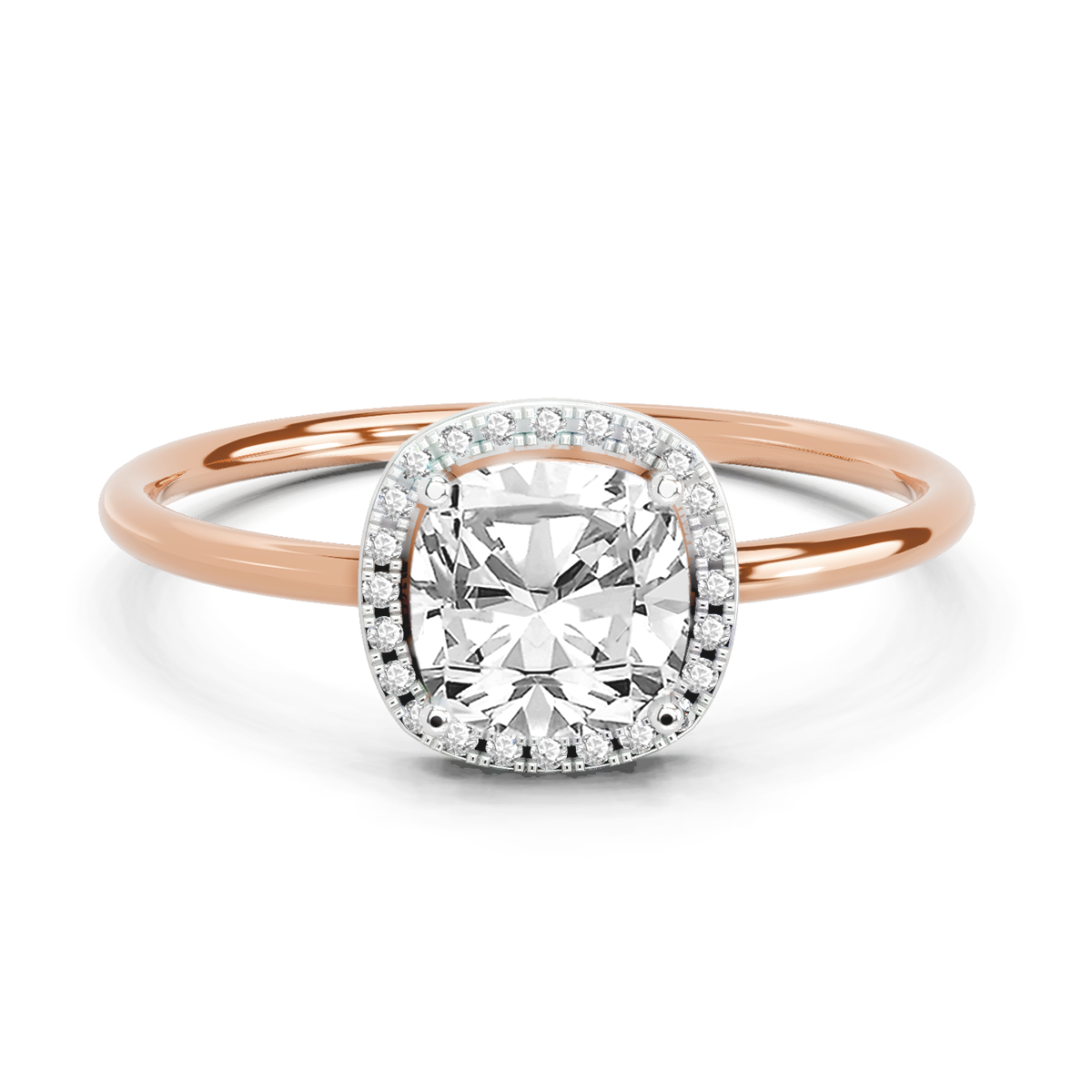 Stunning Cushion Halo Diamond Ring