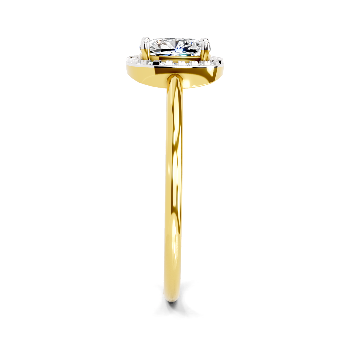Stunning Cushion Halo Diamond Ring