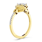 Dazzling Pear Halo Diamond Engagement Ring