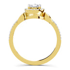 Dazzling Pear Halo Diamond Engagement Ring