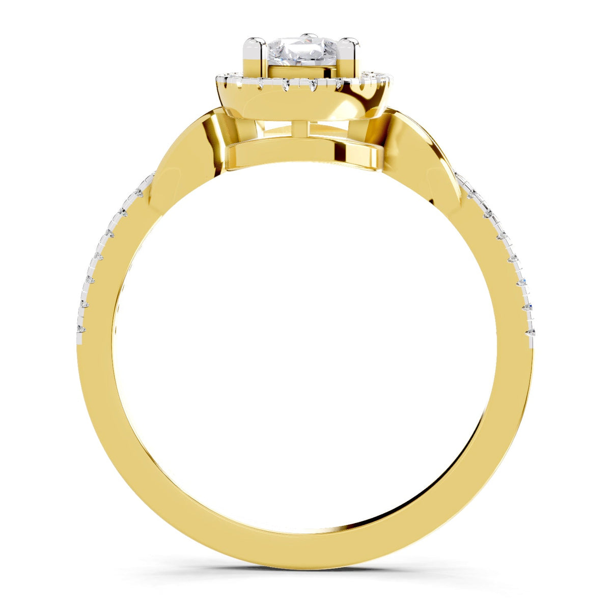Dazzling Pear Halo Diamond Engagement Ring
