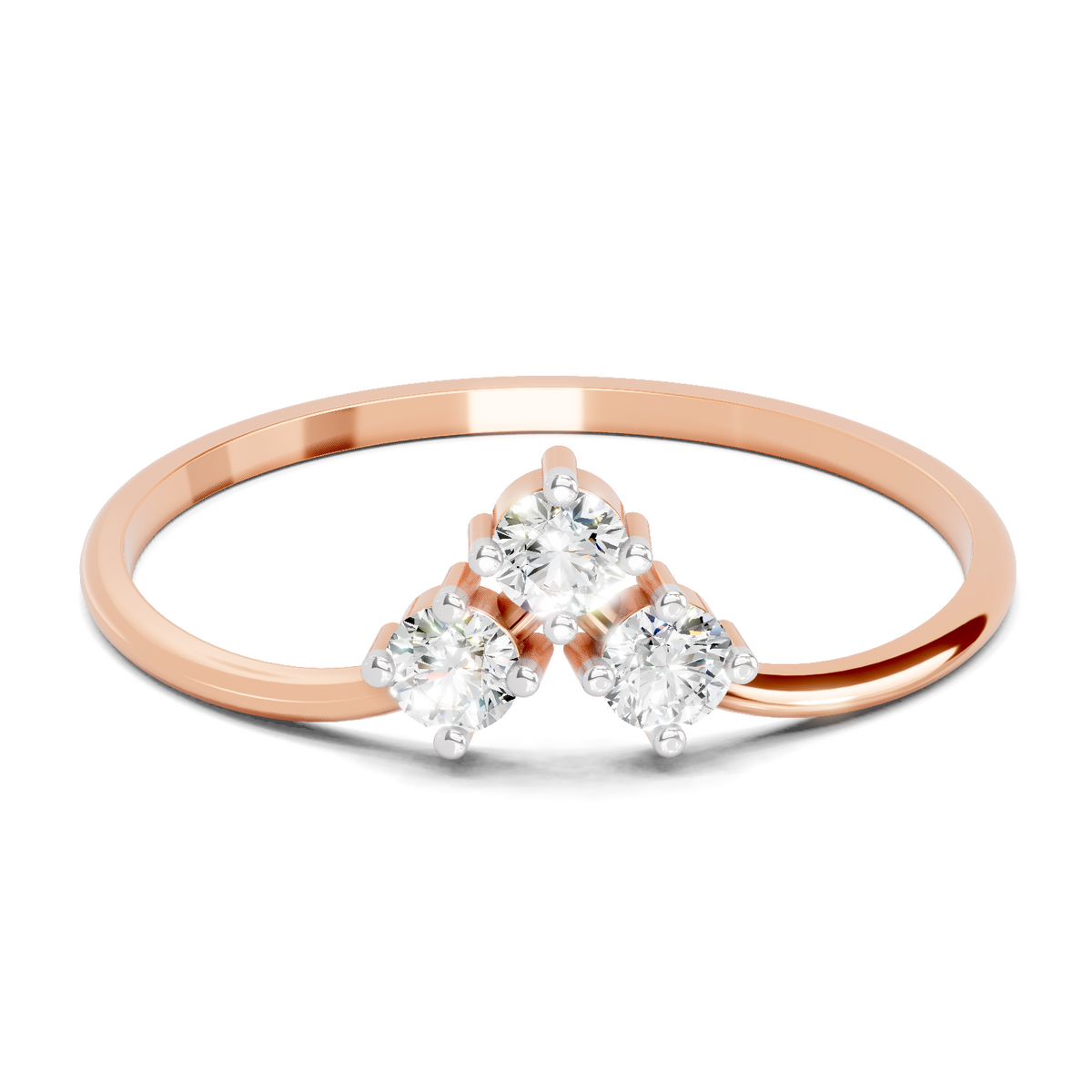 Ethereal Trinity Diamond Engagement Ring