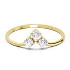 Ethereal Trinity Diamond Engagement Ring