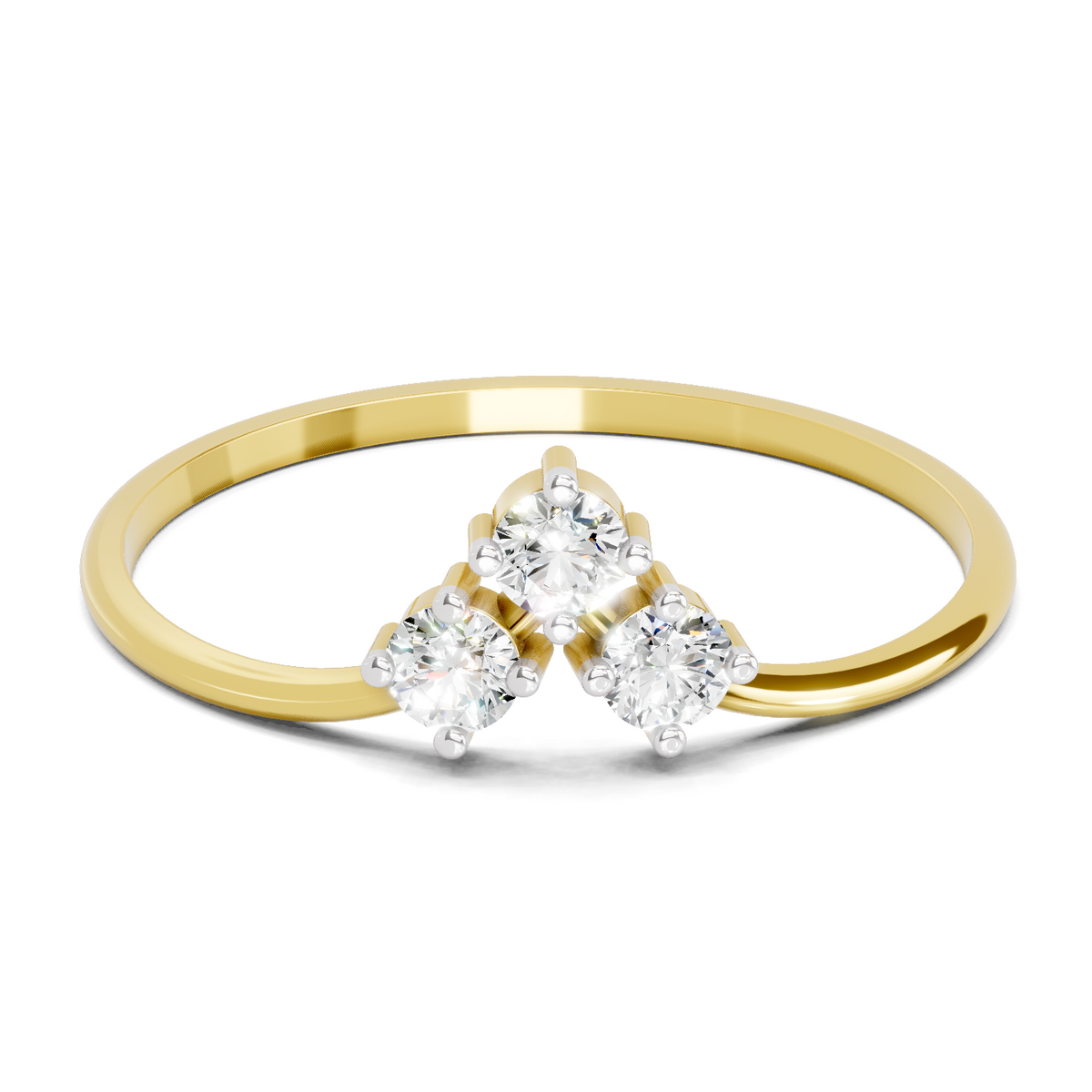 Ethereal Trinity Diamond Engagement Ring