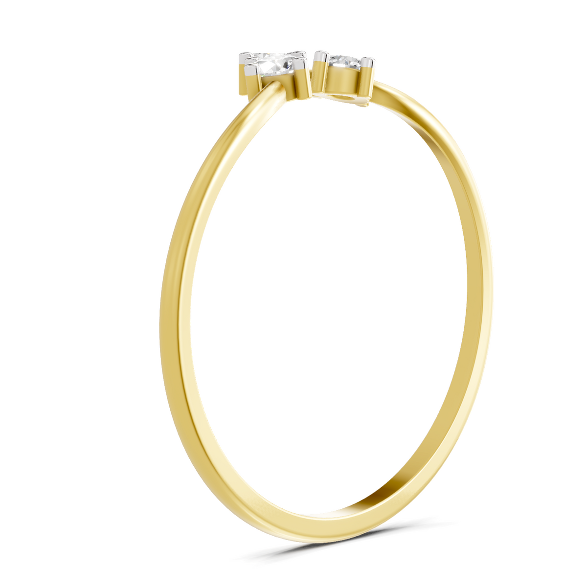 Ethereal Trinity Diamond Engagement Ring