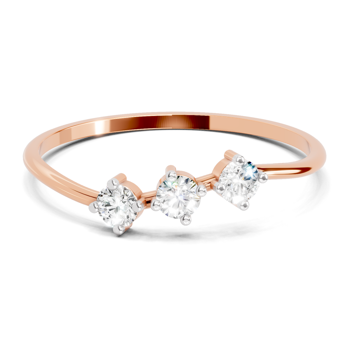 Luminous Trinity Diamond Engagement Ring
