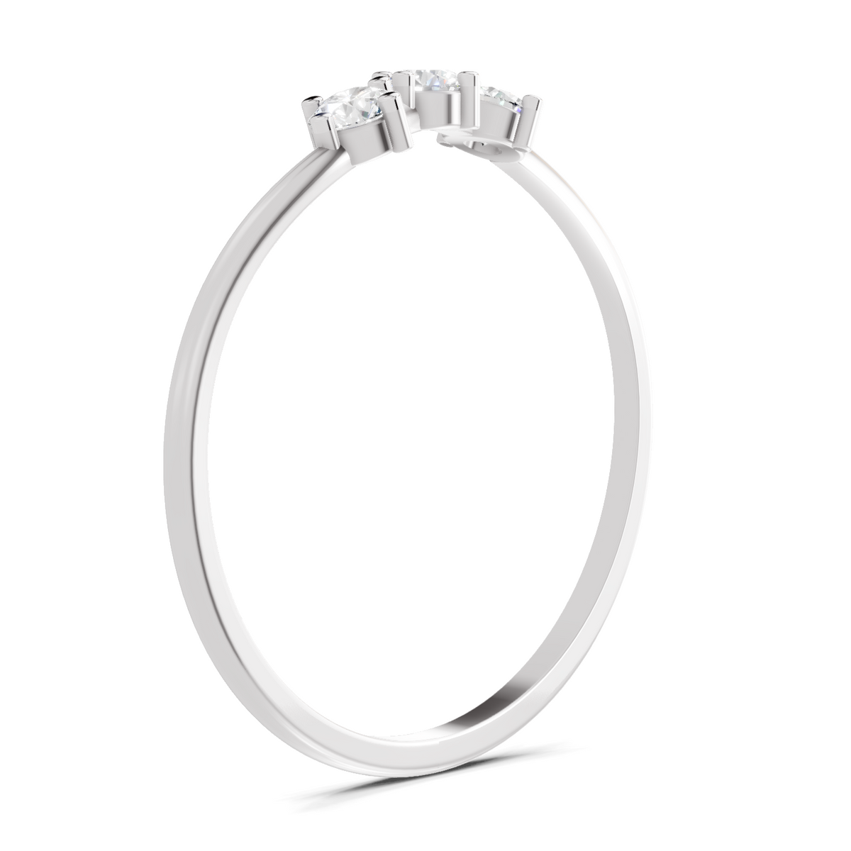 Luminous Trinity Diamond Engagement Ring