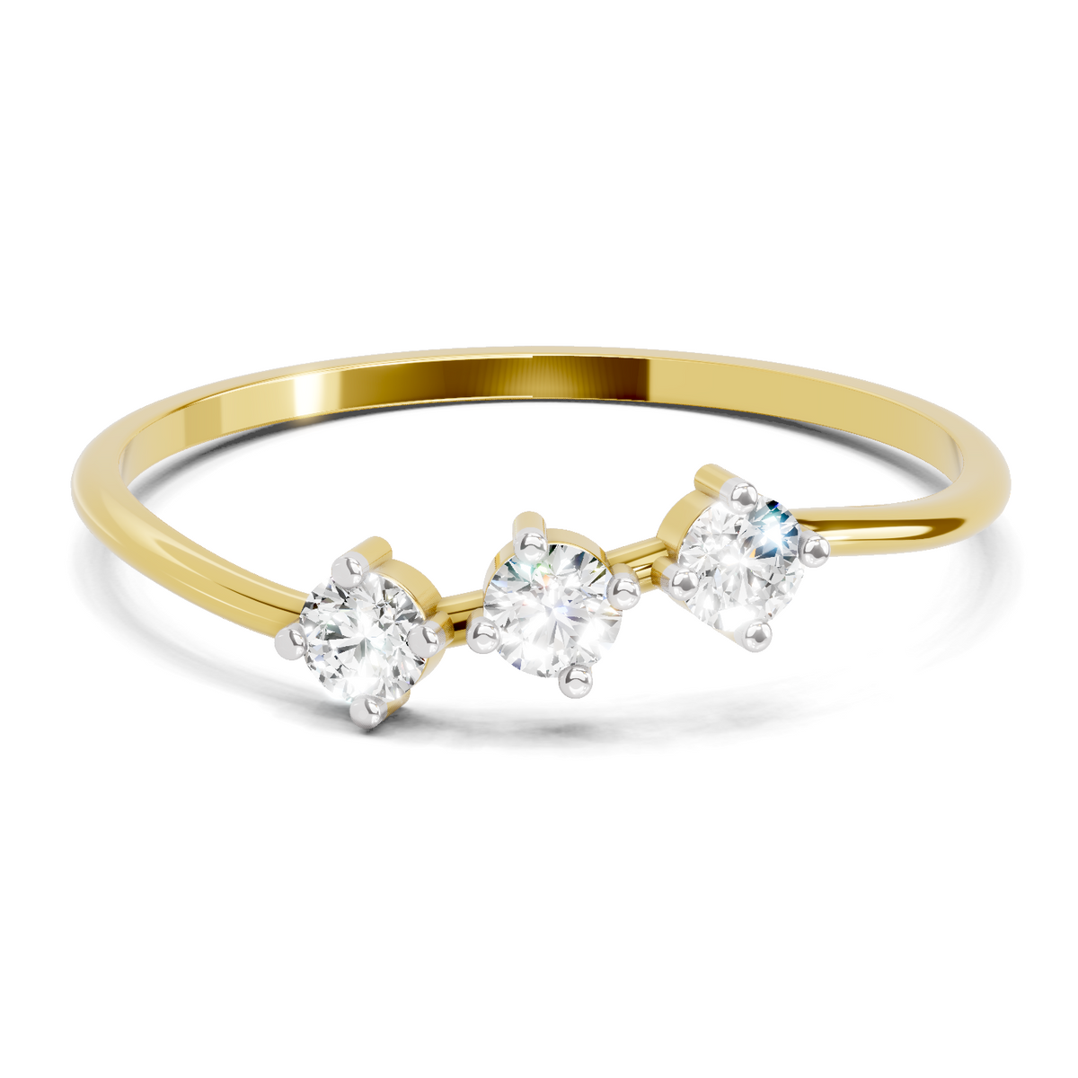 Luminous Trinity Diamond Engagement Ring