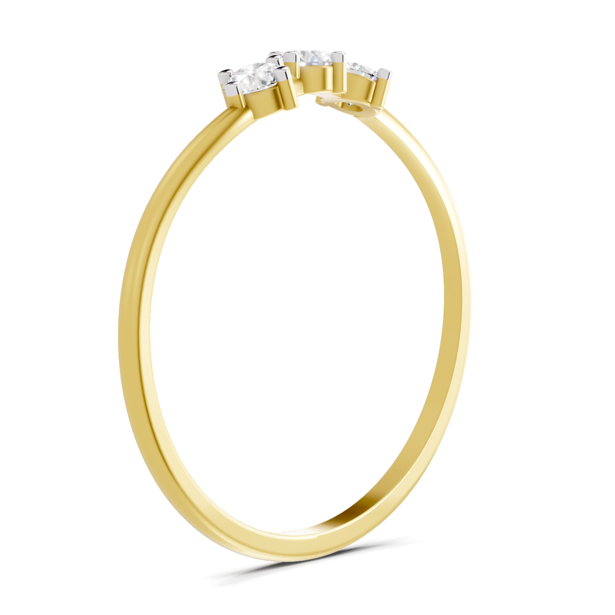 Luminous Trinity Diamond Engagement Ring