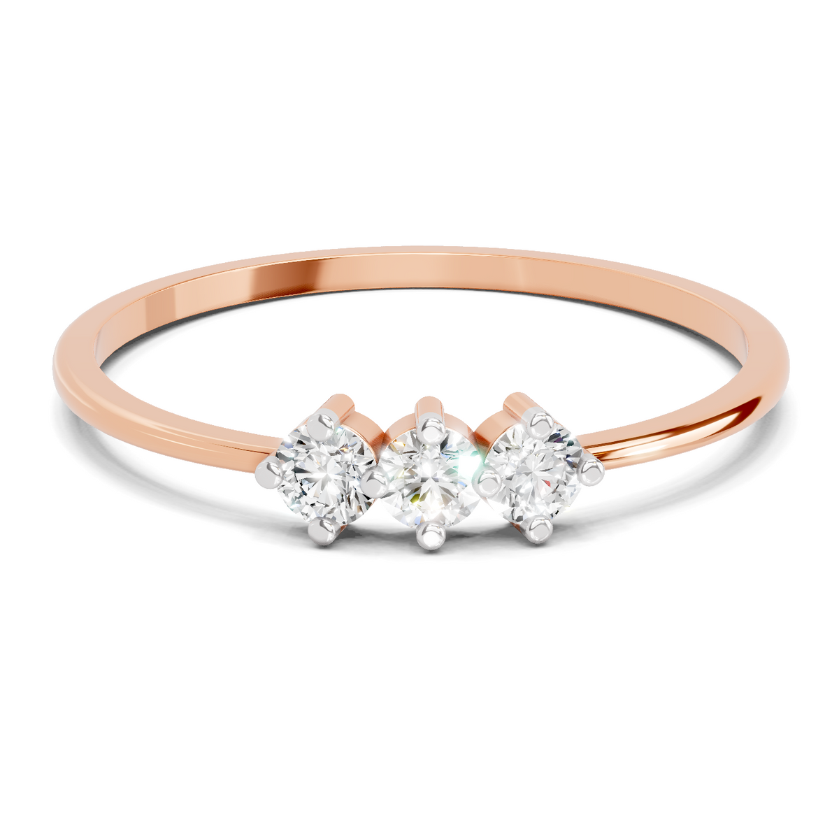 Refined Spark Trinity Diamond Engagement Ring