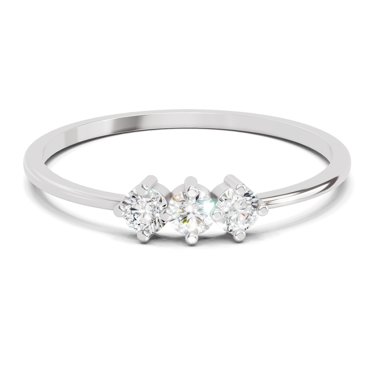 Refined Spark Trinity Diamond Engagement Ring