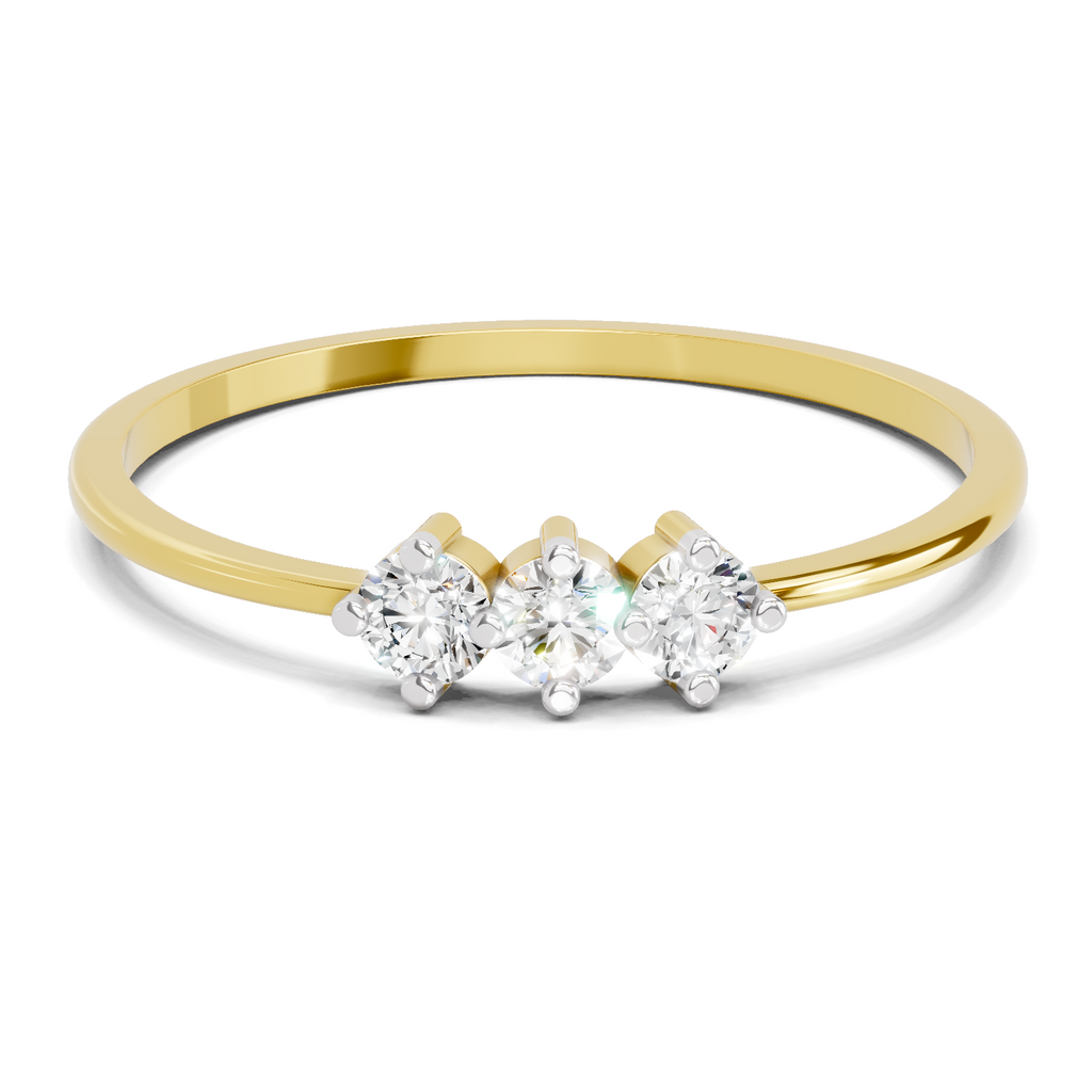 Refined Spark Trinity Diamond Engagement Ring