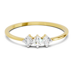 Refined Spark Trinity Diamond Engagement Ring