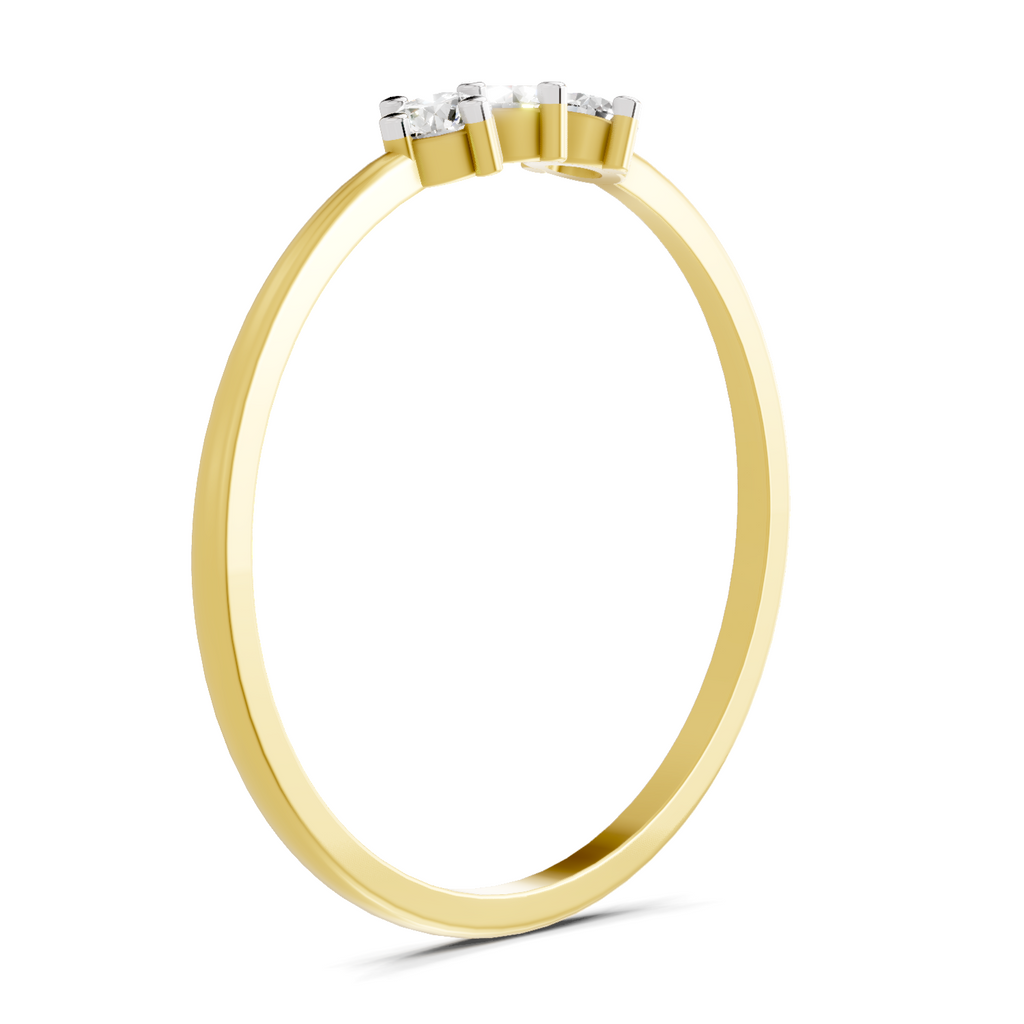 Refined Spark Trinity Diamond Engagement Ring