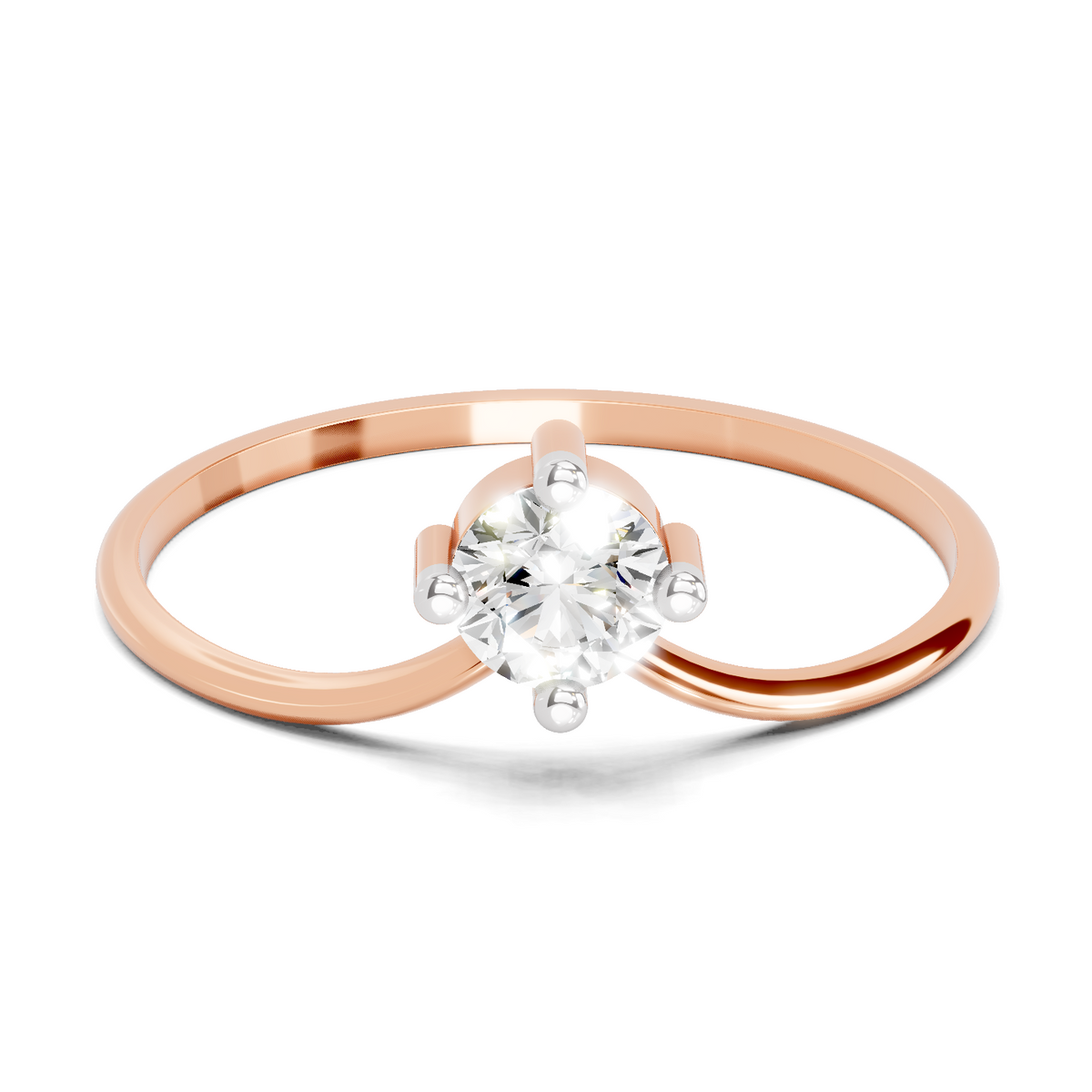Classic Luna Solitaire Diamond Engagement Ring