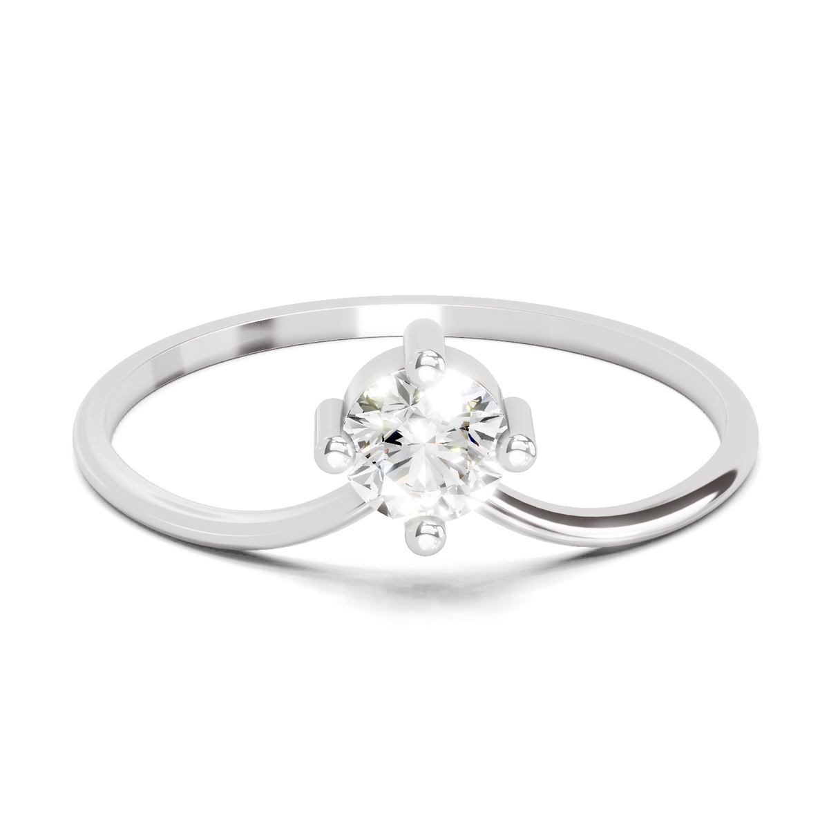 Classic Luna Solitaire Diamond Engagement Ring