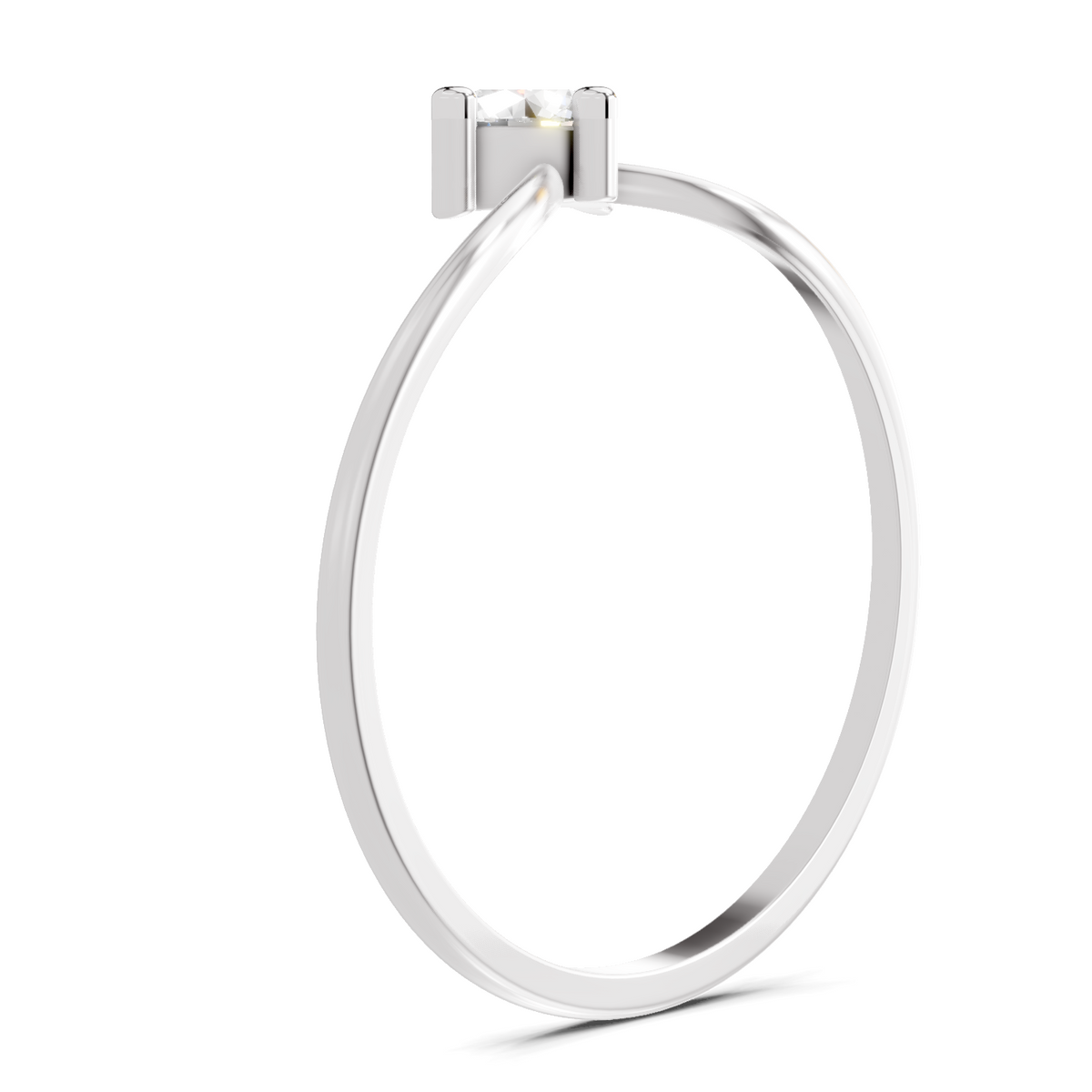 Classic Luna Solitaire Diamond Engagement Ring