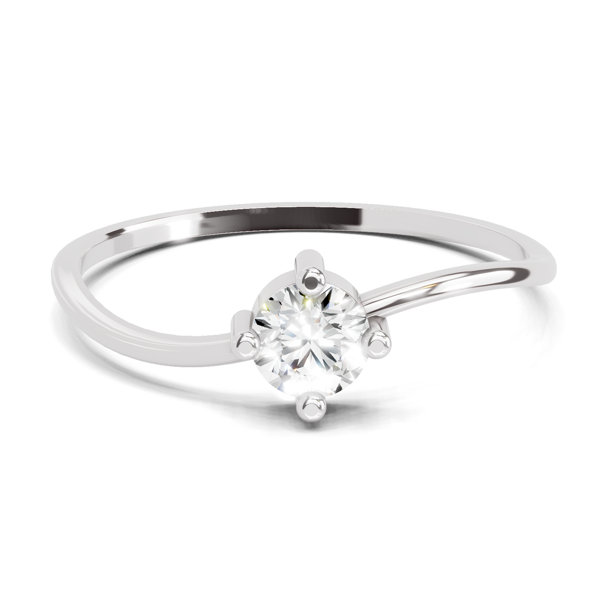 Resplendent Solitaire Diamond Engagement Ring