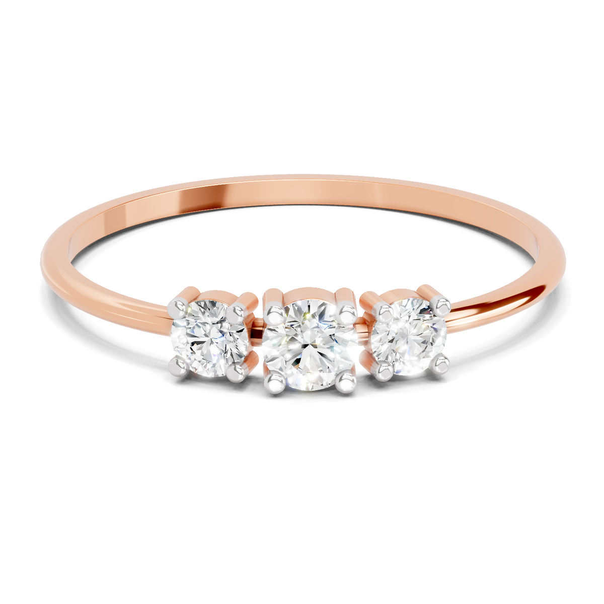 Stunning Three-Stone Diamond Engagement Ring