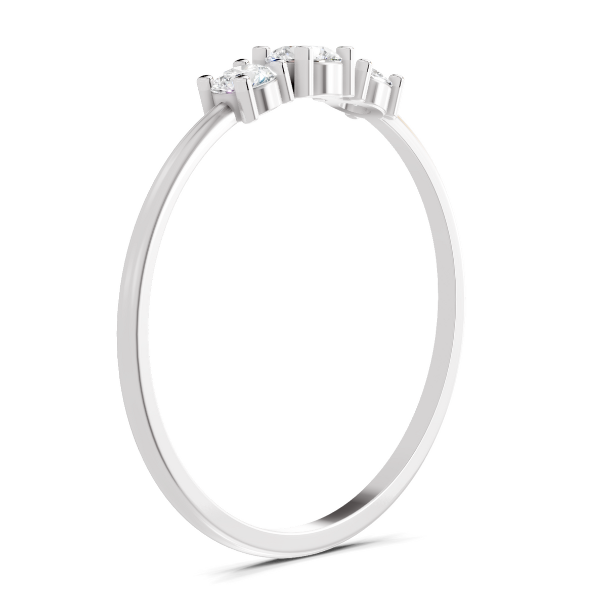 Stunning Three-Stone Diamond Engagement Ring
