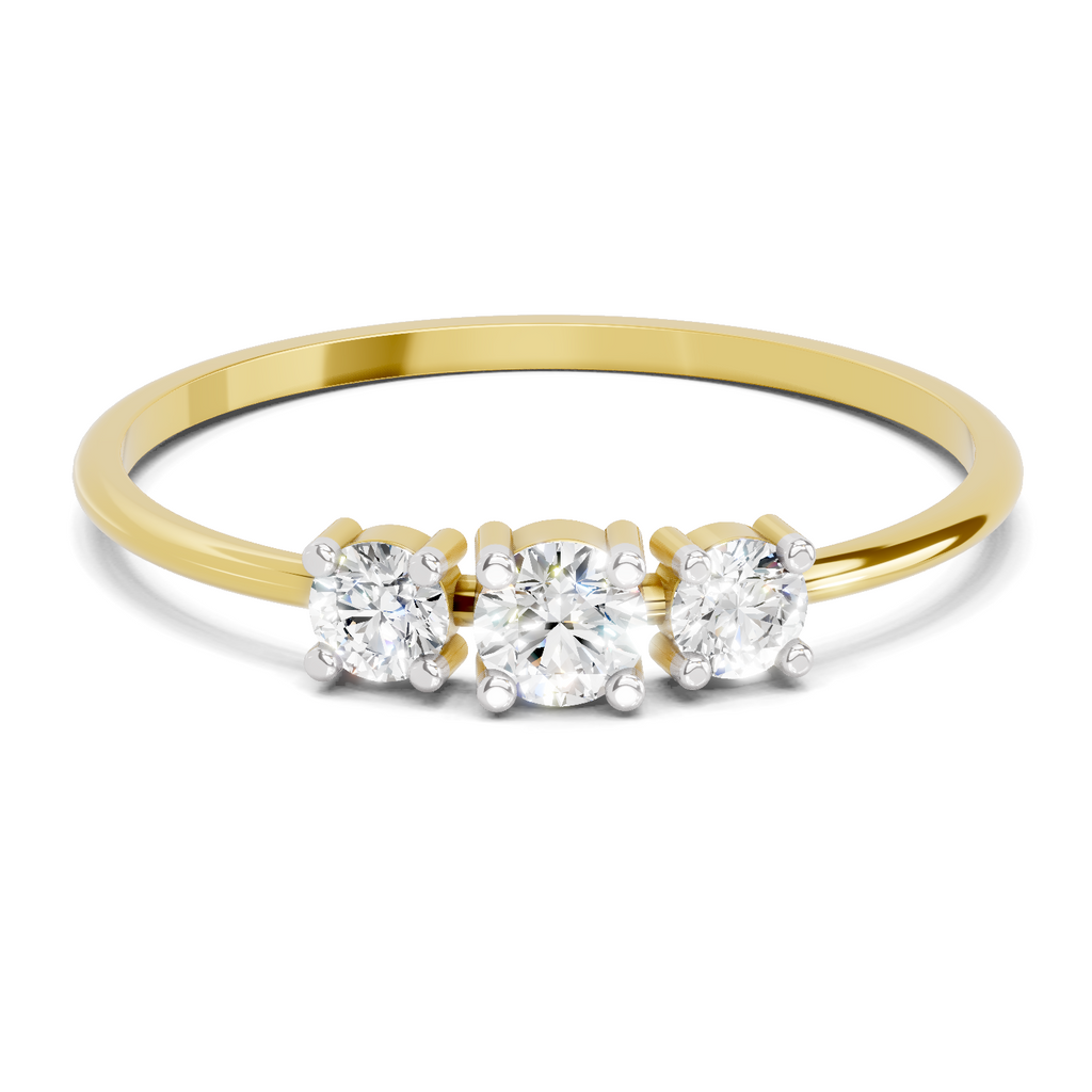 Stunning Three-Stone Diamond Engagement Ring