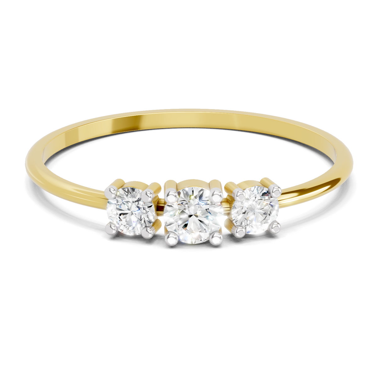 Stunning Three-Stone Diamond Engagement Ring